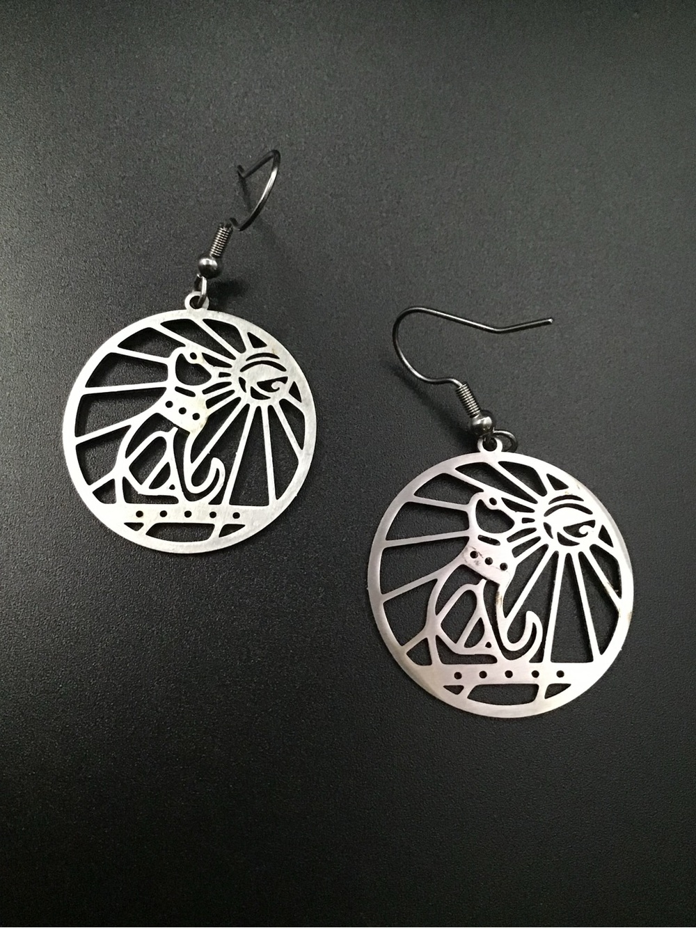 Stainless Steel Bastet Earrings